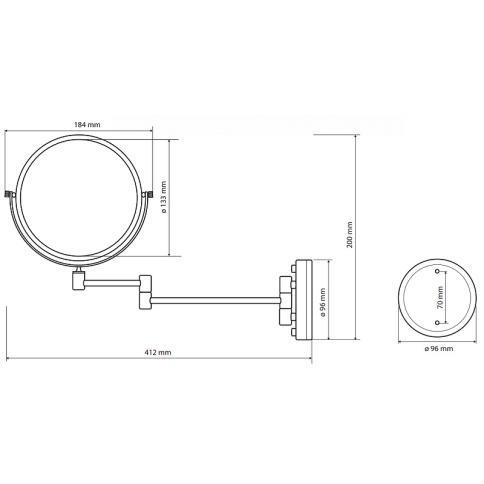 106101697 RETRO Косметическое зеркало d.133 мм бронза BEMETA фото 2