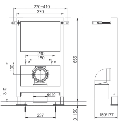 RUP751 Монтажная рама для умного унитаза JOMOO (RUP751-S8-IDO) фото 3