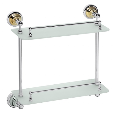 144202128 RETRO Полочка для полотенец 600 мм золото/хром BEMETA фото 1