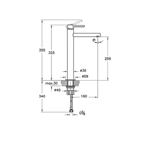 A42558 Origin Смеситель для раковины-чаши (высокий) хром VITRA фото 2
