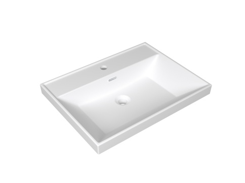GLA6146 Раковина накладная GLASE 61 белая ZOV фото 1