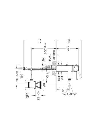 A41988EXP Minimax S Смеситель для для биде (с донным клапаном) хром VITRA фото 2