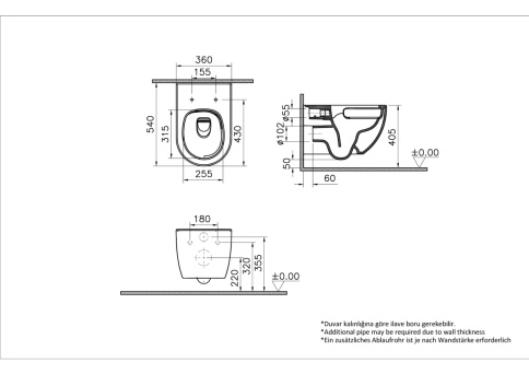 7878B003-0075 Sento подвесной безободковый унитаз QuantumFlush (торнадо) без сиденья фото 7