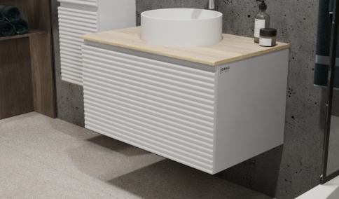 *Coss.01.80/P/W-DG/JR Тумба Cossety 80 подвесная Белый/Дуб Мавелла голд белый JORNO фото 1