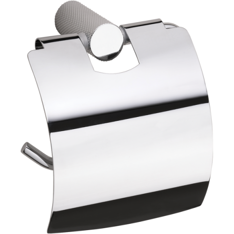 177112012 BRILIA Держатель туалетной бумаги с крышкой сталь полированная BEMETA фото 1
