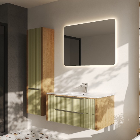 V90Z Тумба под раковину/столешницу Валенсия 90 Зеленый тростник (RAL 6013) фото 3