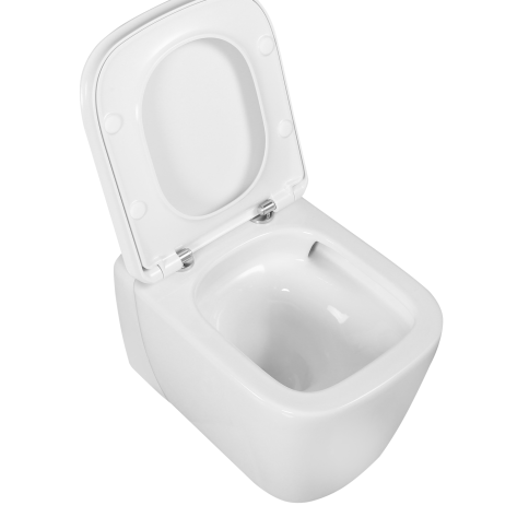 OL-G1 Унитаз подвесной безободковый Tornado с сиденьем микролифт белый OLIVEEKA фото 4