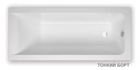 ВПРСБ0390000100 MERRY SLIM Ванна прямоугольная 170х70 с тонким бортом белая ALBA SPA фото 1
