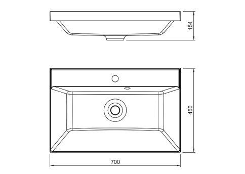 10.170.00700.302 Раковина Астория 70 антрацит JORNO фото 2