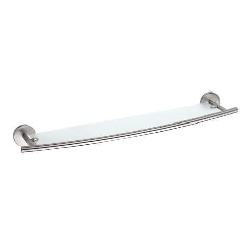 102402243 ALFA Полочка стеклянная 620 мм хром BEMETA фото 1