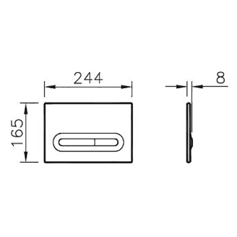 740-0780 Loop T Панель смыва для 740-XXXX гл.хром фото 2