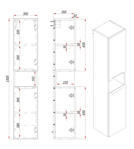 DPS Пенал Дион Серо-синий (универсальный L/R) (RAL 5014) фото 2