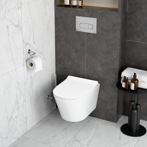 8302B003-6404 M50 подвесной безободковый унитаз VortexFlush (торнадо) с сиденьем микролифт фото 4