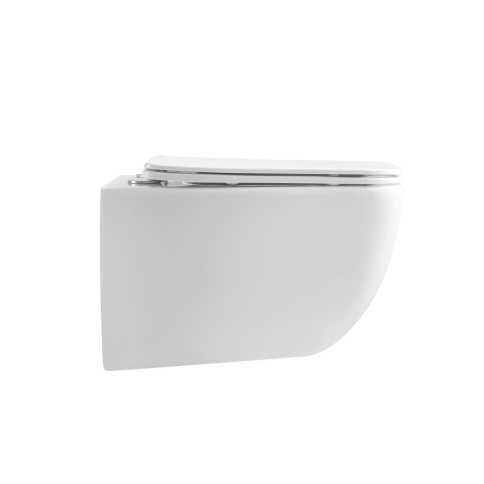 OL-1216 Унитаз подвесной безободковый Tornado с сиденьем микролифт белый OLIVEEKA фото 3