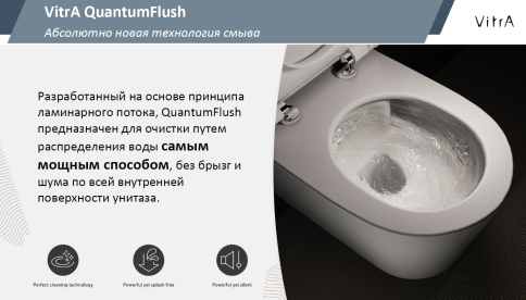 7870B403-0075 Nest Quantum flush Подвесной безободковый унитаз без сиденья фото 6
