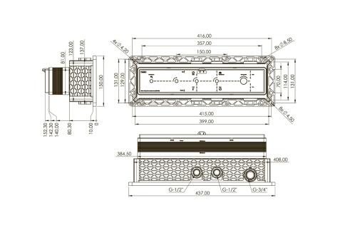 SH1003 SHINE Внутренняя часть термостата на 3 потребителя TESKA фото 2