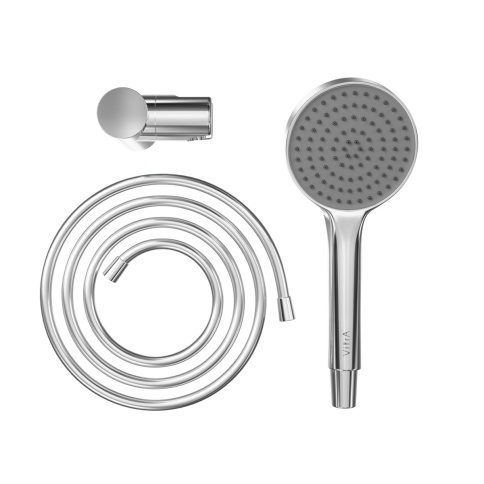 A45907EXP BASE RoundРучной душ с держателем и шлангом хром VITRA фото 2