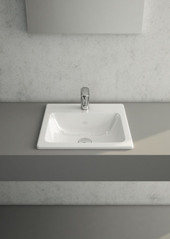 5465B003-0001 S20 Накладная раковина 55 см белая VITRA фото 2