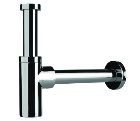 EMCR003 Сифон дизайнерский (круглый) для раковины (латунь) хром PLASTBRNO фото 1