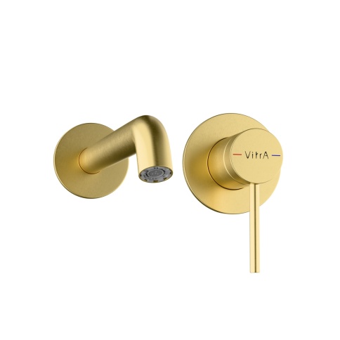 A4354925EXP Minimax Round Внешняя часть встроенного смесителя для раковины золото брашированное VITRA фото 3