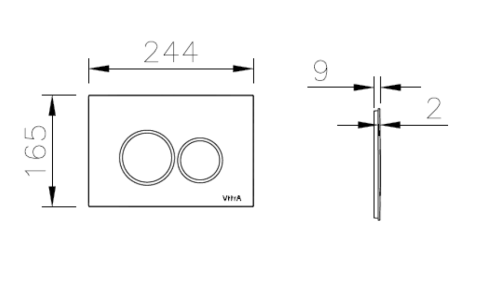 740-2400 Origin Панель смыва белая VITRA фото 2