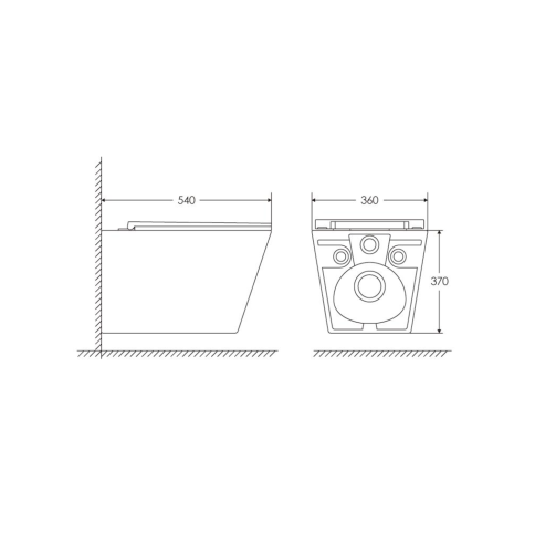OL-6016 Унитаз подвесной безободковый Tornado с сиденьем микролифт белый OLIVEEKA фото 8