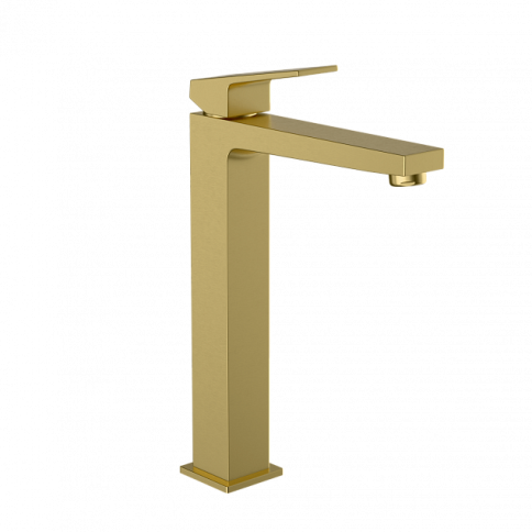 A4372425EXP Minimax Square Смеситель для раковины-чаши (высокий) золото брашированное VITRA фото 1