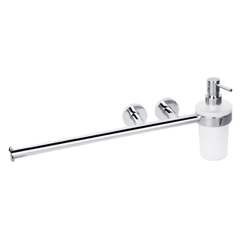 104019012 OMEGA Держатель для полотенца с дозатором для жидкого мыла, хром BEMETA фото 1