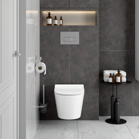 8302B003-6404 M50 подвесной безободковый унитаз VortexFlush (торнадо) с сиденьем микролифт фото 3