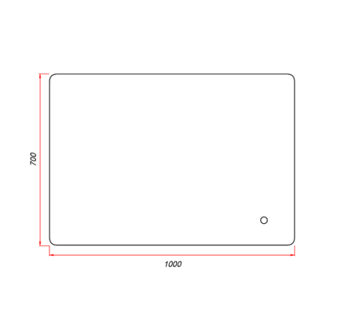 Z10070 Зеркало 100x70см с фоновой подсветкой фото 5
