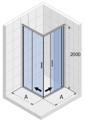HAMAR 2.0 R207-100/100 душевое ограждение, хром RIHO фото 2