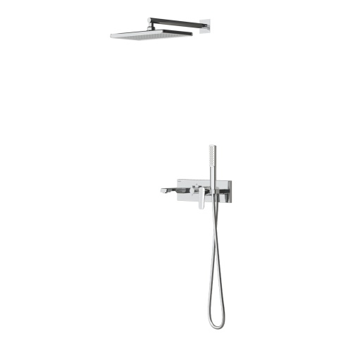 AS3110 Встраиваемый смеситель Enjoy с изливом, душевой лейкой и головным душем, хром TESKA фото 1