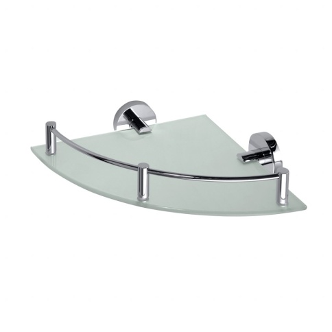 104202162 OMEGA Полочка стеклянная угловая, хром BEMETA фото 1