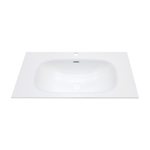 M115W80 Раковина накладная из авиаля 80см белый матовый OLIVEEKA фото 1