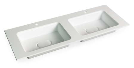 Mol.08.120/W Раковина Modul 120 литьевой мрамор белый JORNO фото 1