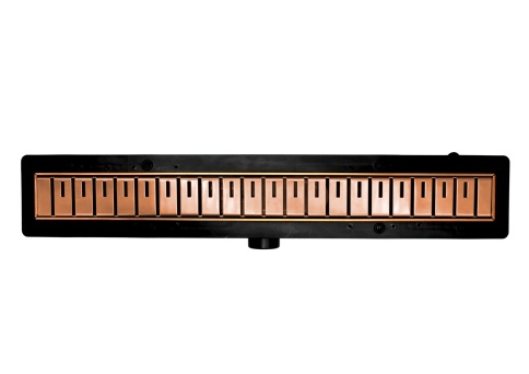 SZH875R Душевой лоток с рамкой и решеткой 75см из нержавеющей стали DESIGN2 цвет матовое розовое золото PLASTBRNO фото 2