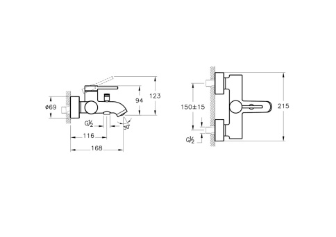 A43548EXP Minimax Round Смеситель для ванны (без душевого гарнитура) хром VITRA фото 5