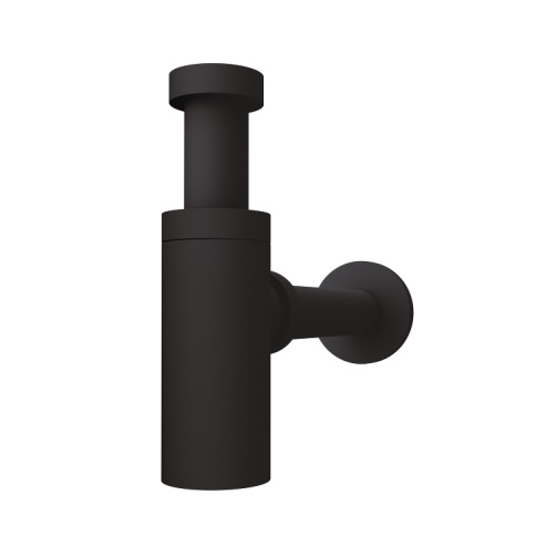 EMCP004 POSEIDON Сифон для раковины (пластик) черный матовый PLASTBRNO фото 1