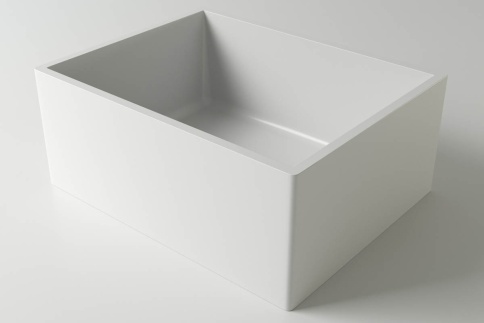 1.02.012.11.1 HALLEY Мойка кухонная 53x39 Soft Rock Белый матовый HOLBI фото 1