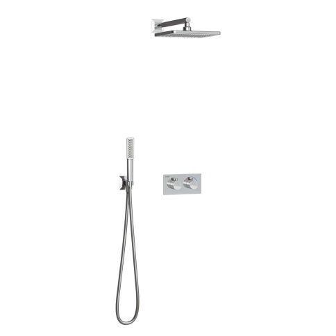 T4100C Встраиваемый термостатический смеситель Teona с душевой лейкой и головным душем, хром TESKA фото 1