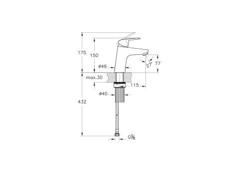 A42923EXP1 Flow Round Смеситель для раковины хром VITRA фото 6
