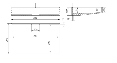 1.02.020.11.1 POLARIS Раковина для интрегрированных столешниц 58x37 Soft Rock Белый матовый HOLBI фото 4