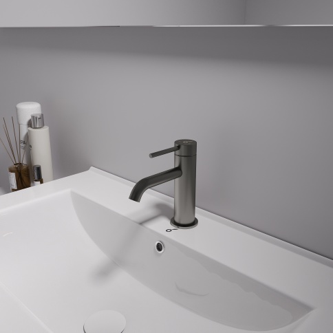 OL-88139017-BGM Y-LINE Смеситель для раковины оружейный металл OLIVEEKA фото 2