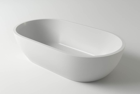 1.02.009.11.1 MERCURY Раковина 64x35 Soft Rock Белый матовый HOLBI фото 1