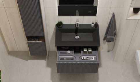 Toss.01.70/P/DS-A/JR Тумба Tossony 70 подвесная Дуб Самдал/Антрацит антрацит JORNO фото 3