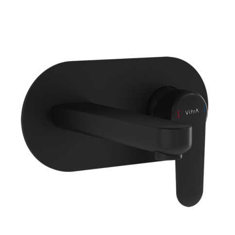 A4272136EXP Root Round Внешняя часть встроенного смесителя для раковины черный матовый VITRA фото 1