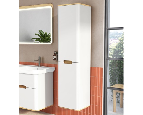 60854 Sentо Пенал с корзиной для белья 40 см цвет матовый белый левый  VITRA фото 2