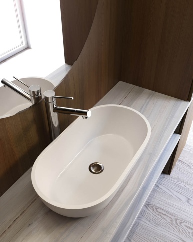 1.02.009.11.2 MERCURY Раковина 64x35 Soft Rock Duo палитра RAL HOLBI фото 2