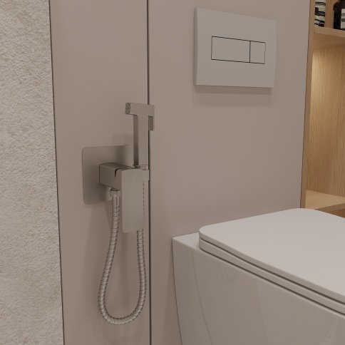 OL-829003-BN D-LINE Гигиенический душ со смесителем брашированный никель OLIVEEKA фото 2