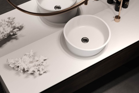 1.02.002.11.1 ALMATEA Раковина 42х42 Soft Rock Белый матовый HOLBI фото 2